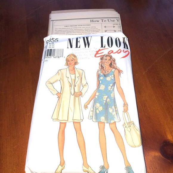 New Look 6355 Easy Sewing Pattern for Dress and Coat- free shipping - Picture 6 of 6